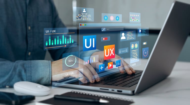 Web design and user experience concept